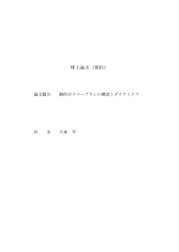 博士論文（要約）