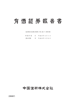平成16年3月期 有価証券報告書