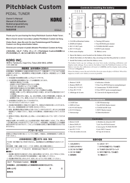 Pitchblack Custom Owner`s Manual