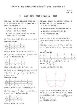 2. 極限と微分 問題 2.25-2.28. 解答 - rabbit.mns.kyutech.ac.jp