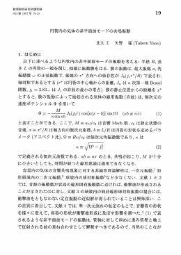 円管内の気体の非平面波モードの共鳴振動