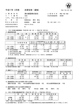 平成17年 3月期 決算短信 (連結)