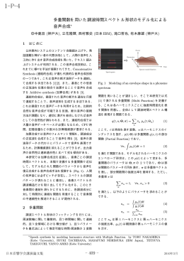 多重関数を用いた調波時間スペクトル形状のモデル化による 音声合成