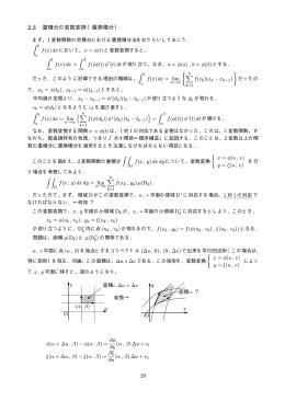 2.3 重積分の変数変換（置換積分） y u v x