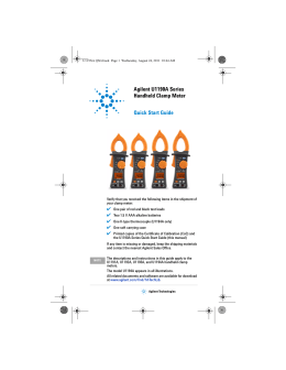 Quick Start Guide Agilent U1190A Series Handheld Clamp Meter