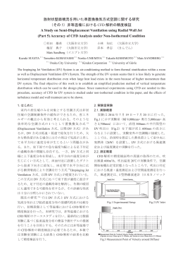 放射状壁面噴流を用いた準置換換気方式空調に関する研究 （その 5）非
