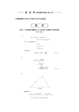 解答例AM方式（河合塾作成）