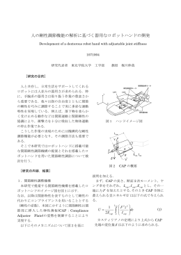 人の剛性調節機能の解析に基づく器用なロボットハンドの開発