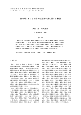 都市域における総合的氾濫解析法に関する検討