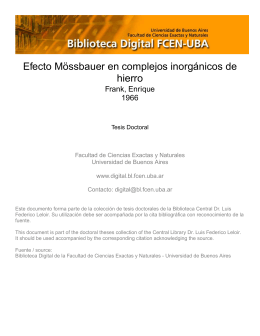 Frank, Enrique. 1966 "Efecto M&ouml;ssbauer en complejos inorg&aacute;nicos
