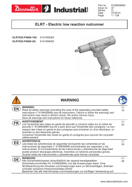 ELRT - Electric low reaction nutrunner WARNING