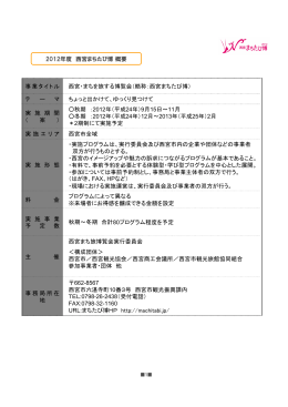事業タイトル 西宮・まちを旅する博覧会（略称：西宮