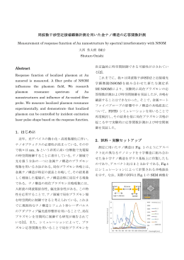 周波数干渉型近接場顕微計測を用いた金ナノ構造の応答関数計測