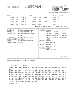 公開特許公報 特開2015