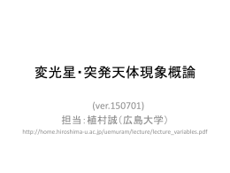 変光星・突発天体現象概論