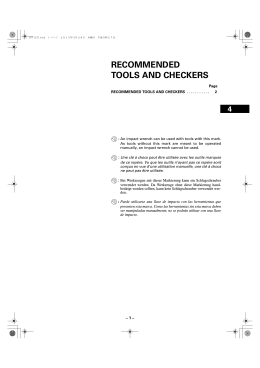 4. Recommended tools and checkers - Toyota