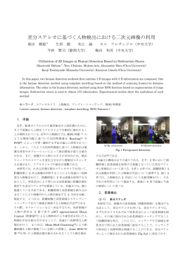 差分ステレオに基づく人物検出における二次元画像の利用