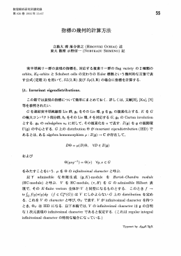 指標の幾何的計算方法