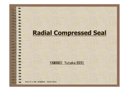 Radial Compressed Seal - KEK