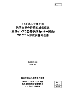 Untitled - JICA報告書PDF版(JICA Report PDF)