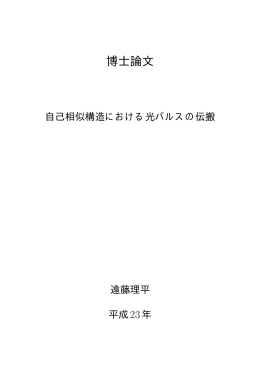 自己相似構造における光パルスの伝搬