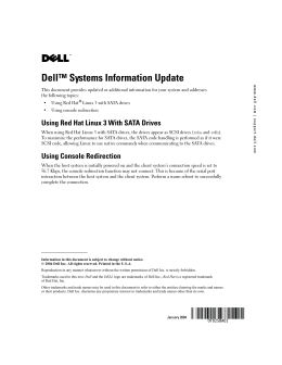 Dell&trade; Systems Information Update