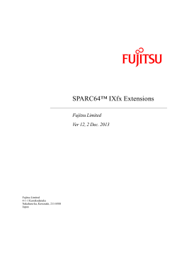 the SPARC64&trade; IXfx Extensions