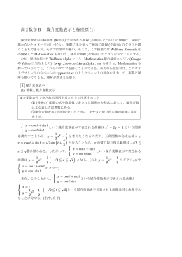 媒介変数表示と極座標(1)・左半分