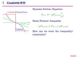 Modeling of Friction (22.7.2009)