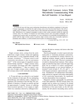 Single Left Coronary Artery With Microfistula Communicating With