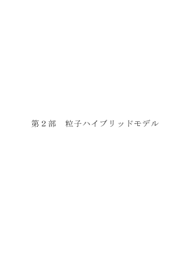 第2部 粒子ハイブリッドモデル