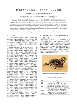 筋骨格赤ちゃんロボットのロコモーション獲得