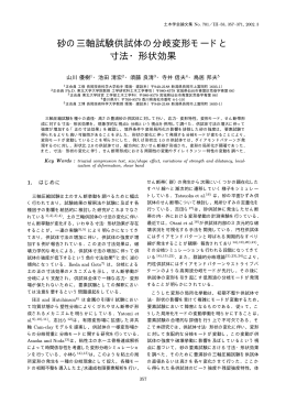 砂の三軸試験供試体の分岐変形モードと 寸法・形状効果