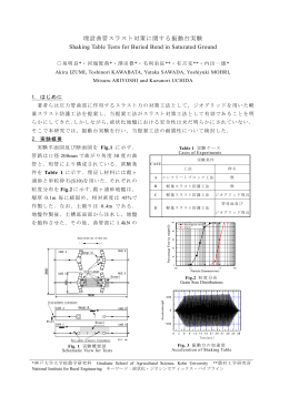 埋設曲管スラスト対策に関する振動台実験 Shaking Table Tests for