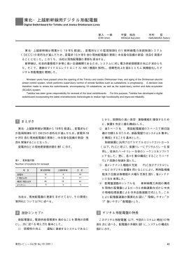 東北・上越新幹線用デジタル形配電盤