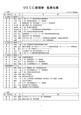 OECC理事一覧