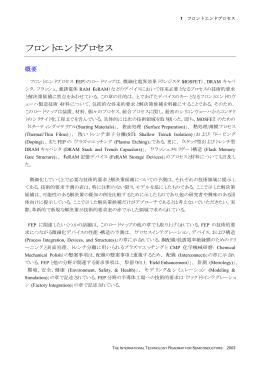 フロントエンドプロセス - JEITA半導体部会