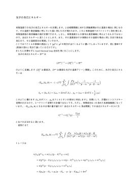 光子の自己エネルギー