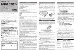 Rimpitch-C Owner`s Manual