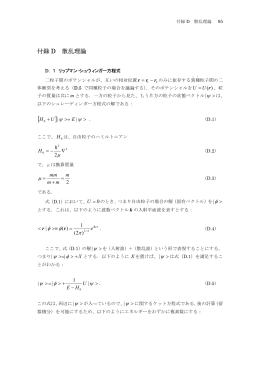 付録 D 散乱理論