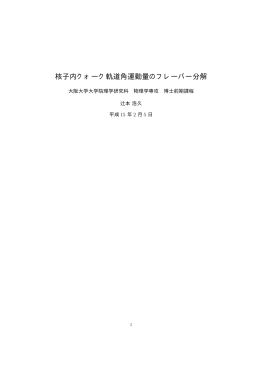 核子内クォーク軌道角運動量のフレーバー分解