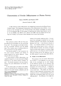 Characteristics of Powder Diffractomet6r at