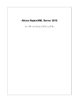 RaptorXML® Server 2016