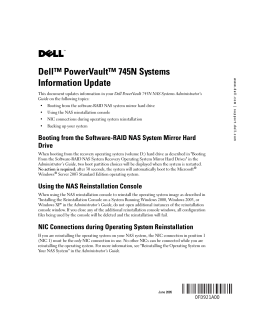 Dell&trade; PowerVault&trade; 745N Systems Information