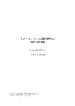 ポジトロニウムの超微細構造の 精密測定実験