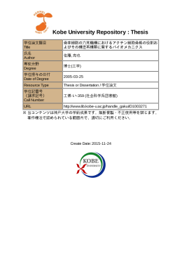 Kobe University Repository : Thesis