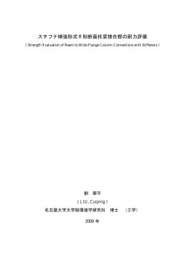 スチフナ補強形式 H 形断面柱梁接合部の耐力評価