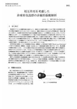 相互作用を考慮した非球形気泡群の非線形振動解析 (非線形波動現象