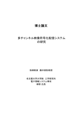 博士論文 - 名古屋大学