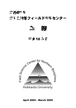 平成16年度 (April 2004～March 2005)